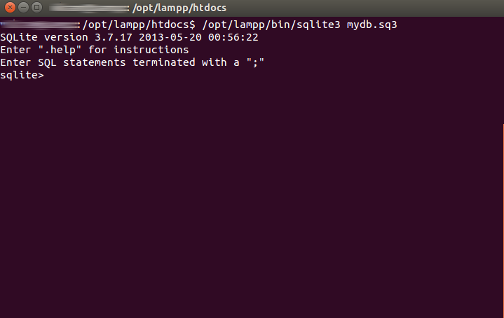 Use SQLite and PHP